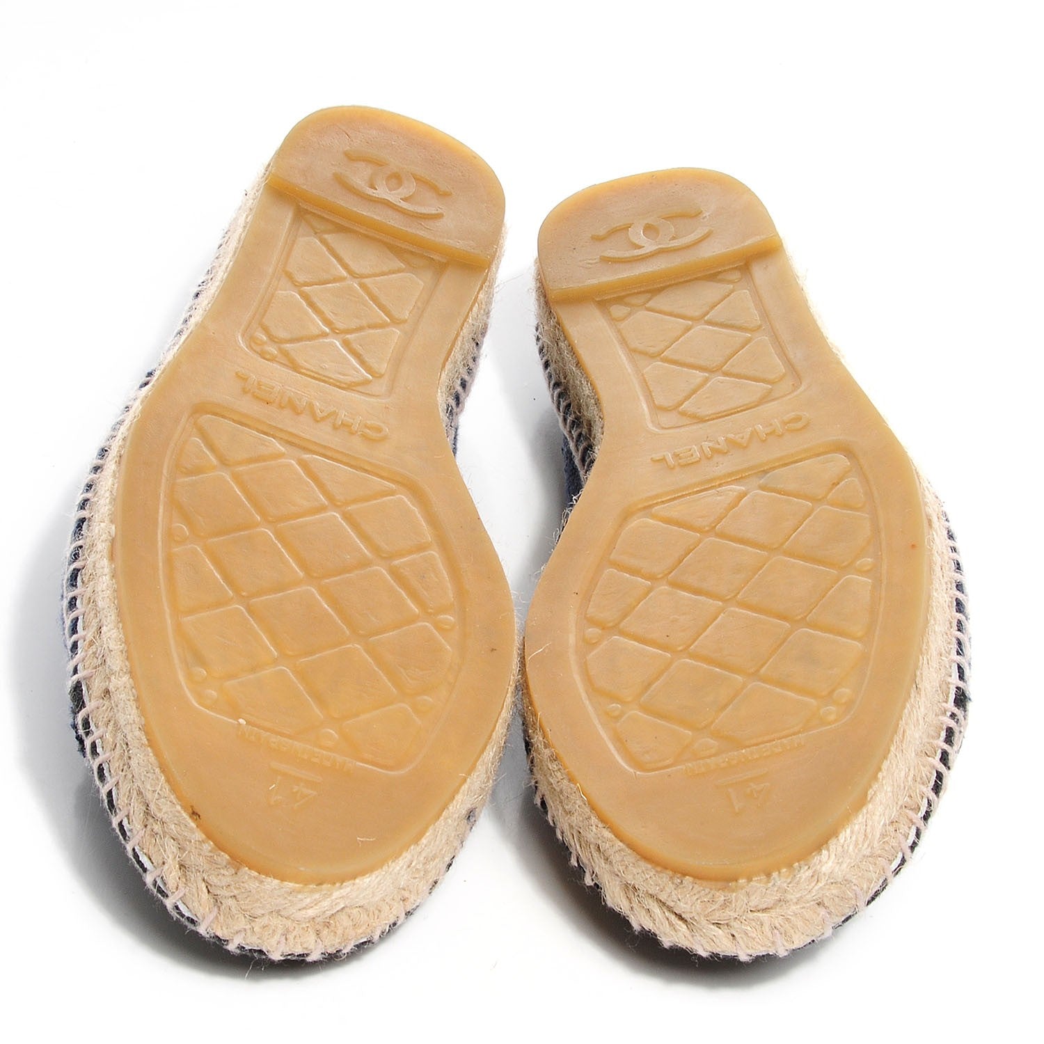 Chanel Linen CC Espadrilles 41 Blue Black 5 of 7