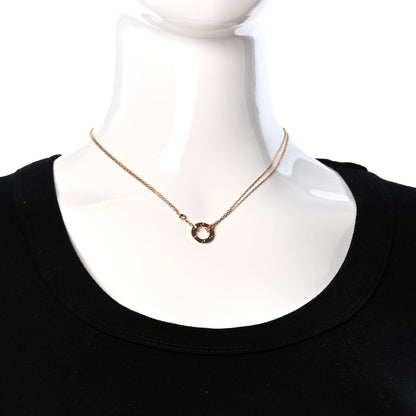 Cartier 18K Pink Gold 2 Diamond LOVE Necklace 2 of 5