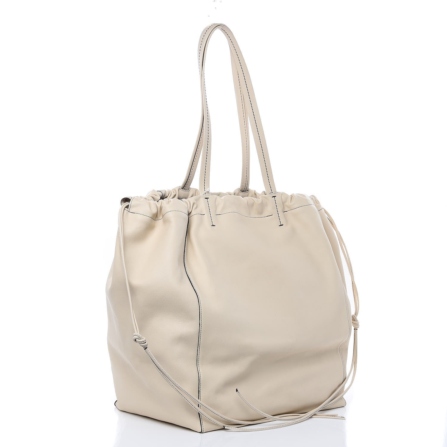 Celine Smooth Calfskin Large Coulisse Cabas Chalk 4 of 12