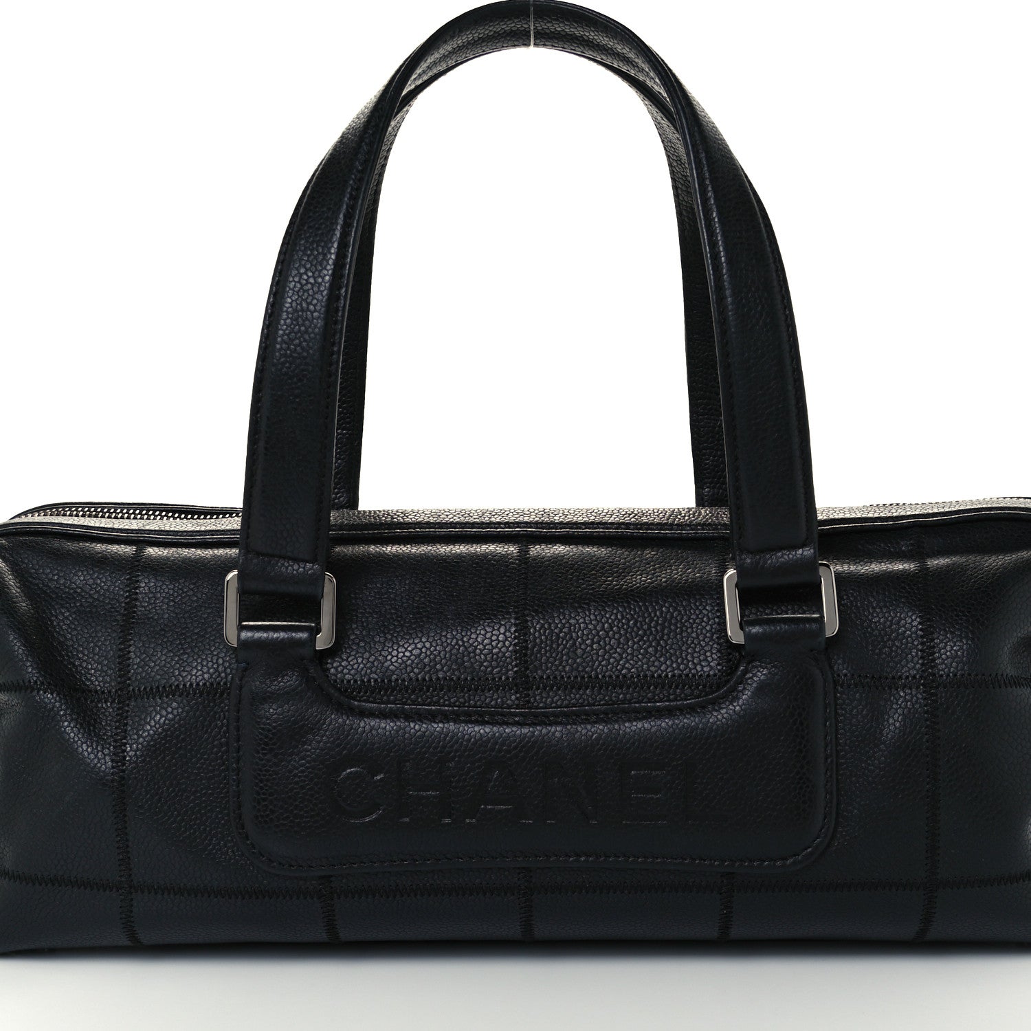 Chanel Caviar Square Stitched Tote Black 7 of 9