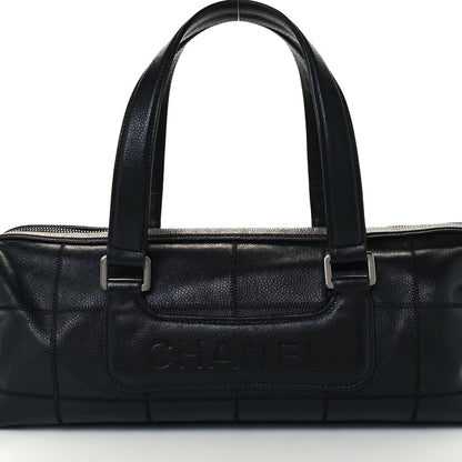 Chanel Caviar Square Stitched Tote Black 7 of 9