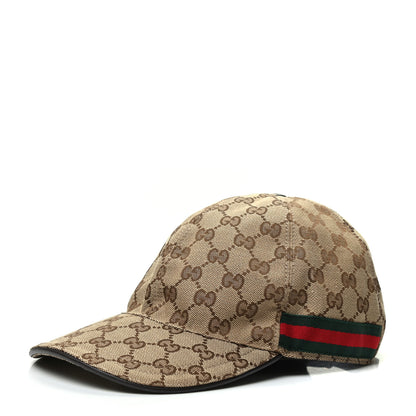 Gucci Monogram Web Baseball Hat XL Beige Cocoa 1 of 6