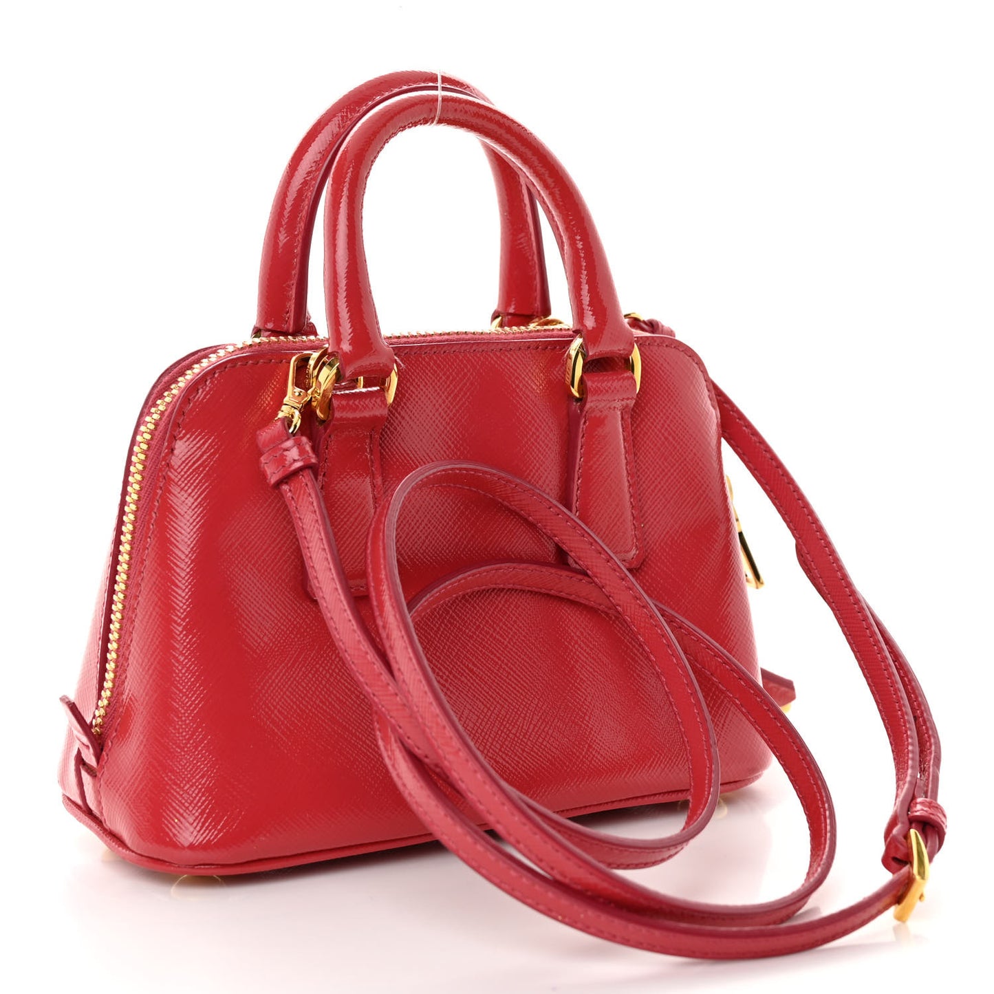 Saffiano Lux Mini Promenade Tote Fuoco