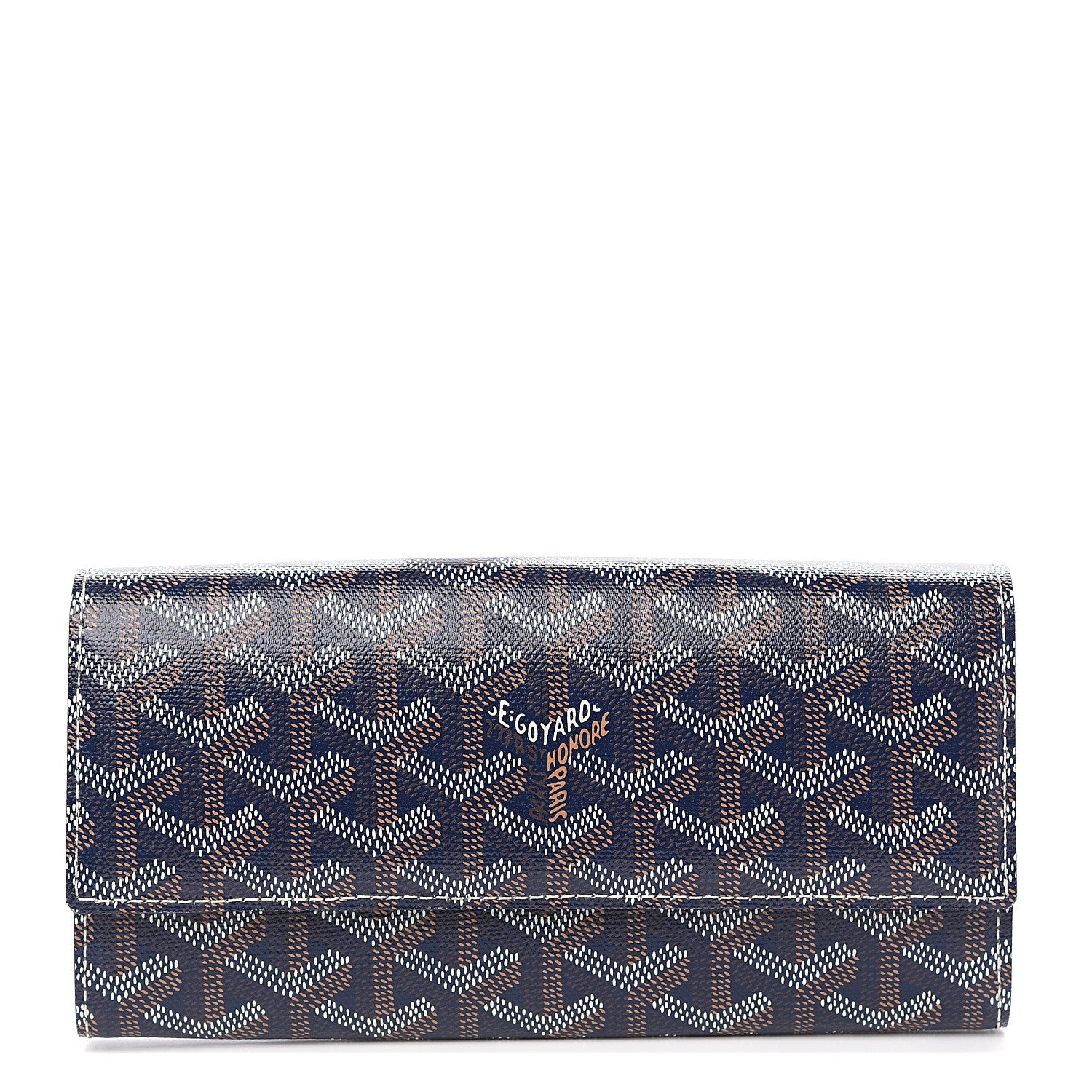 Goyard Goyardine Varenne Long Wallet Navy 1 of 5