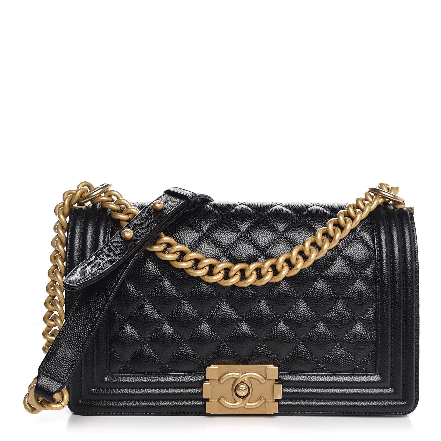 Chanel Caviar Quilted Medium Boy Flap Black 1 of 10