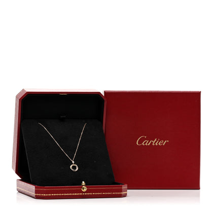 Cartier 18K Pink Yellow White Gold Diamond Trinity Pendant Necklace 5 of 5