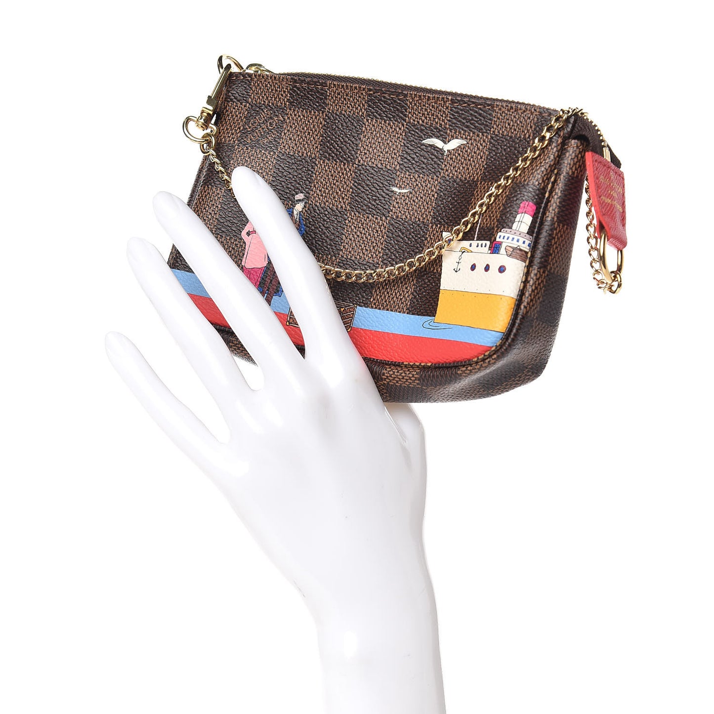 Damier Ebene 2016 Christmas Animation Mini Pochette Accessories
