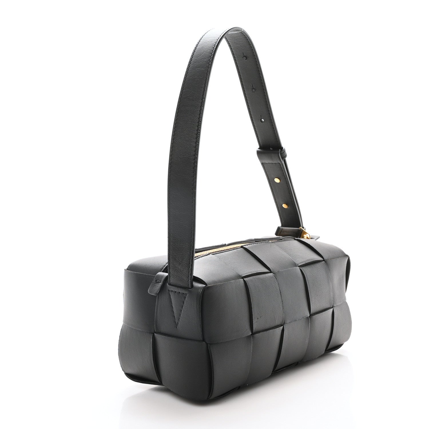 Bottega Veneta Lambskin Maxi Intrecciato Small Brick Cassette Bag