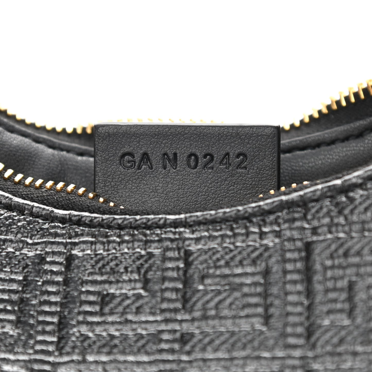 Coated Canvas Logo 4G Embossed Small Moon Cut Out Shoulder Bag Black