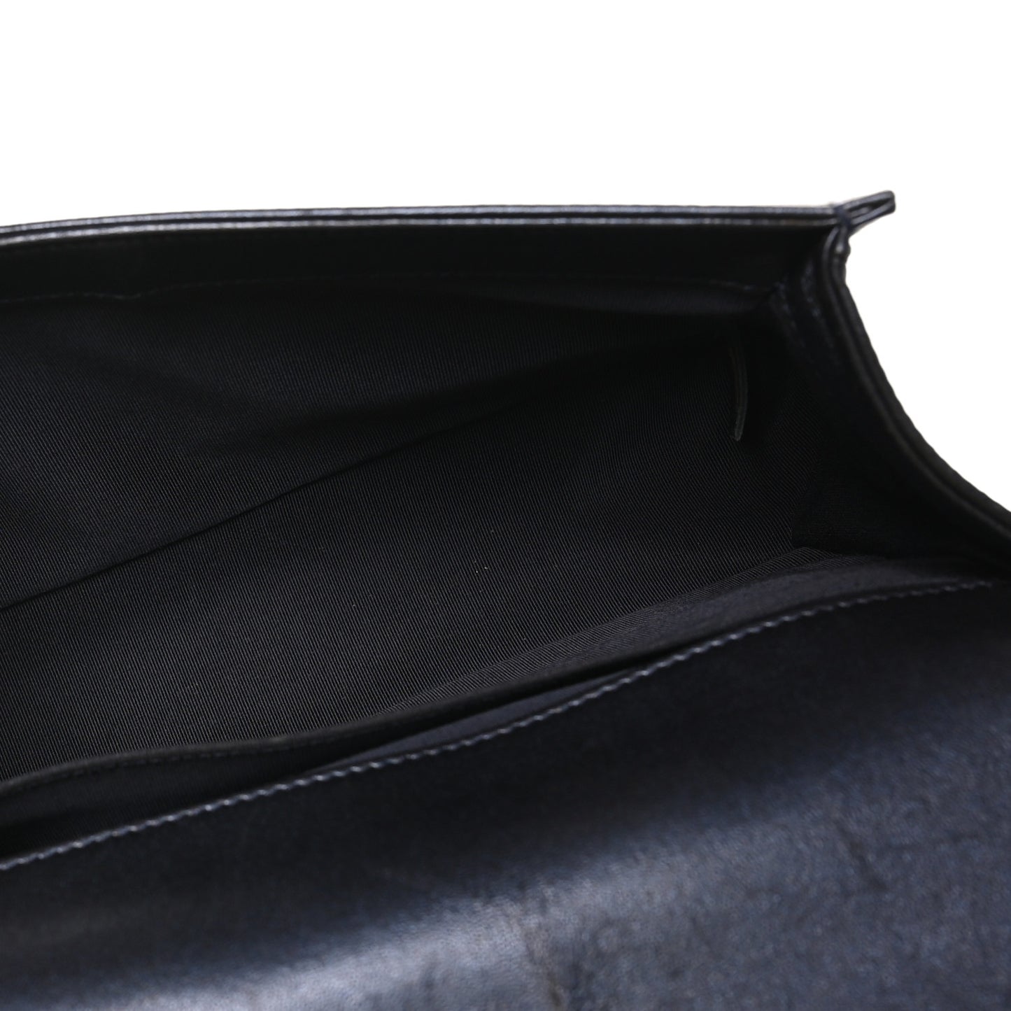Lambskin Embossed Medium Boy Cube Flap Navy