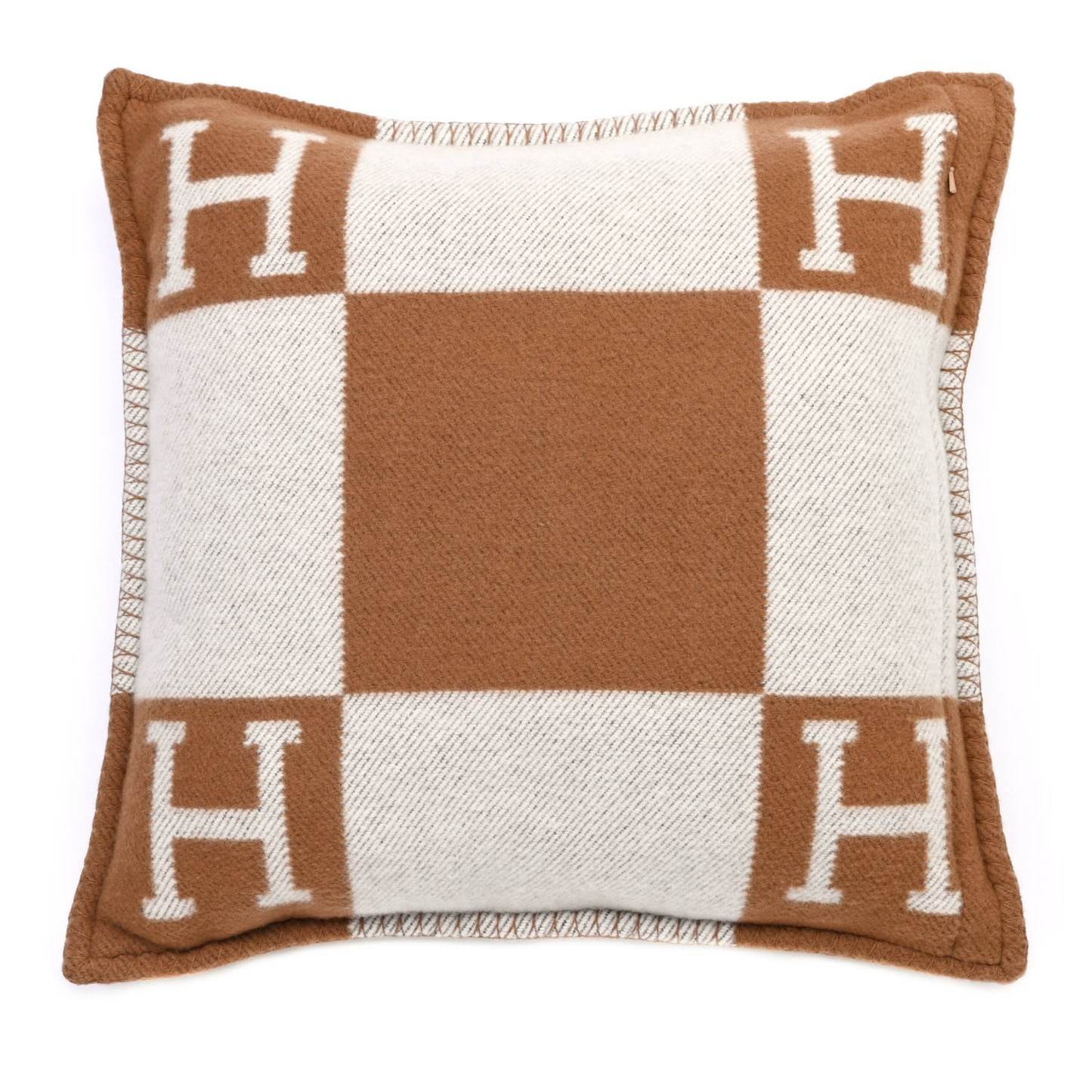Wool Cashmere Avalon Pillow PM Ecru Camel