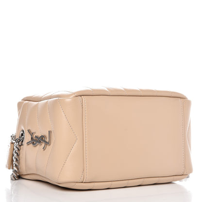 Saint Laurent Calfskin Y Quilted Monogram Small Loulou Bowling Bag Nude Powder 2 of 5