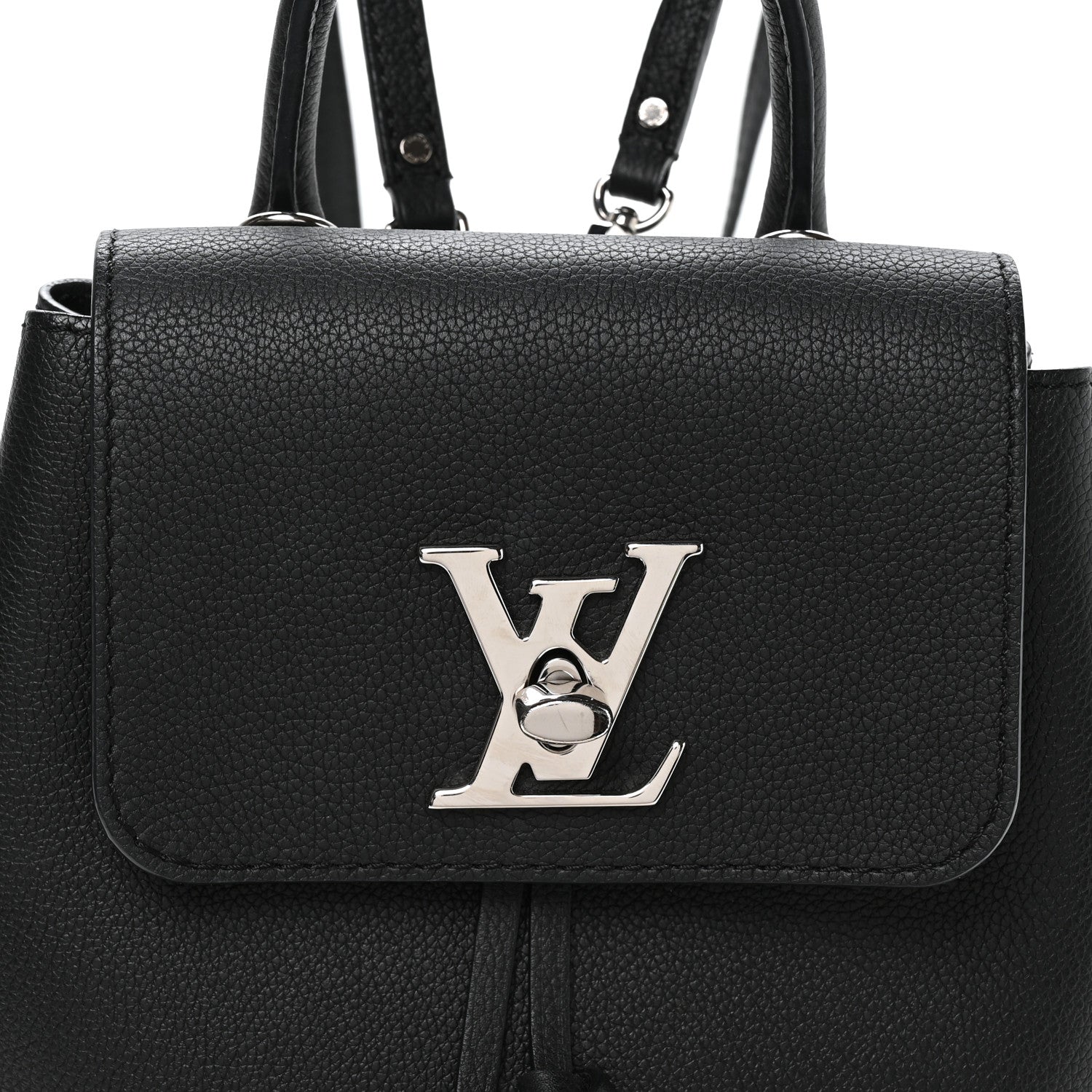 Louis Vuitton Calfskin Lockme Mini Backpack Black 7 of 9