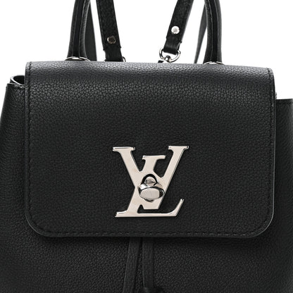 Louis Vuitton Calfskin Lockme Mini Backpack Black 7 of 9