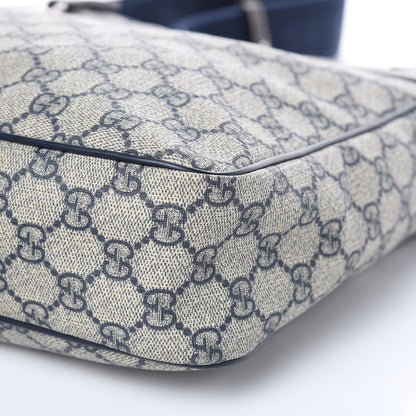 Gucci GG Plus Monogram Selleria Calfskin Medium Messenger Bag Beige Blue 10 of 12