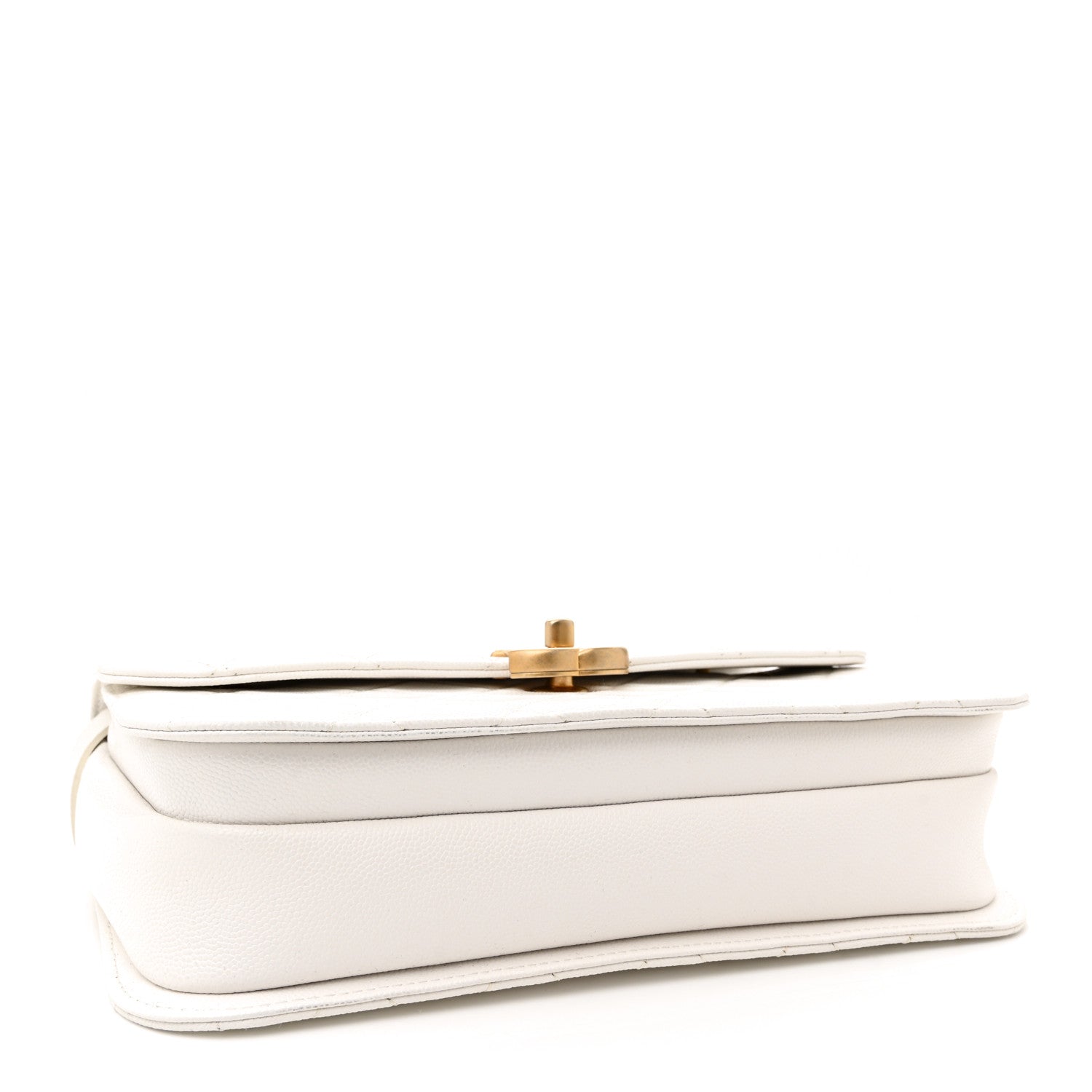 Chanel Caviar Quilted Small Top Handle Flap White 4 of 12