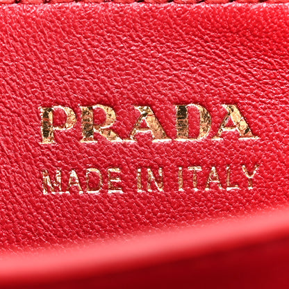 Prada Saffiano Cuir Small Double Bag Black Fuoco 6 of 15