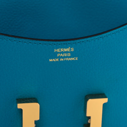Hermes Evercolor Bi-Color Constance Slim Wallet Bleu Frida Rose Mexico 6 of 8