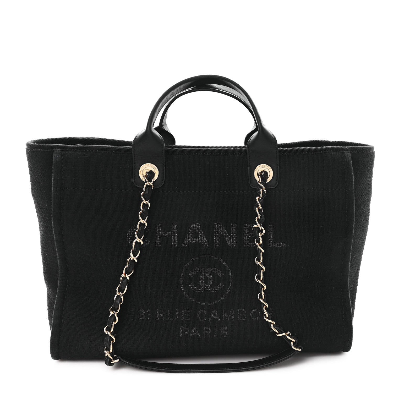 Chanel Mixed Fibers Medium Deauville Tote Black 1 of 13