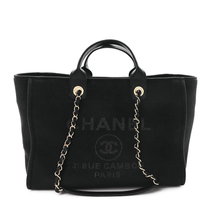 Chanel Mixed Fibers Medium Deauville Tote Black 1 of 13