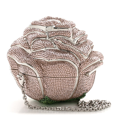Judith Leiber Crystal Rose Minaudiere Clutch 3 of 11