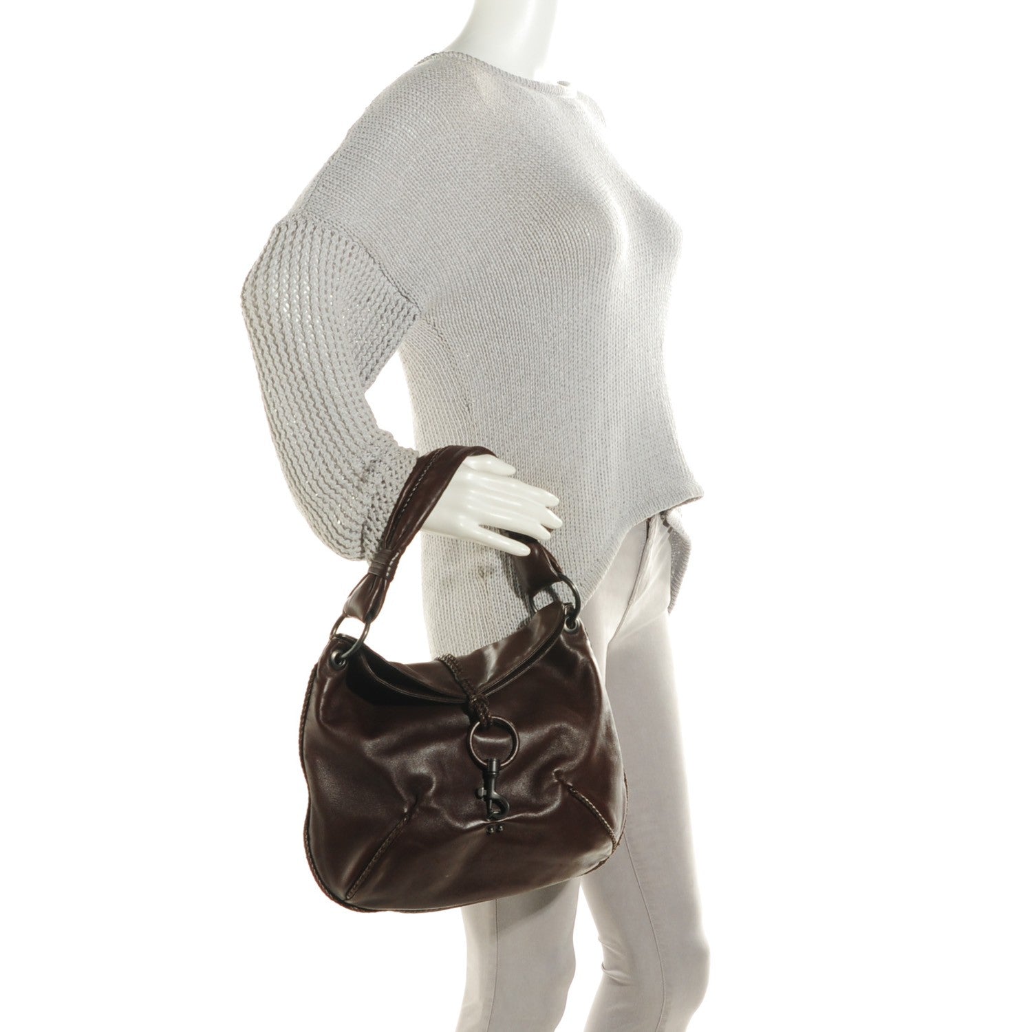 Bottega Veneta Nappa Hobo Ebano 2 of 9