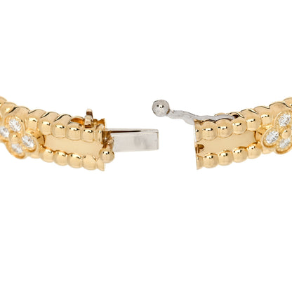 Van Cleef & Arpels 18K Yellow Gold Diamond Perlee Sweet Clovers Bracelet XS 4 of 5