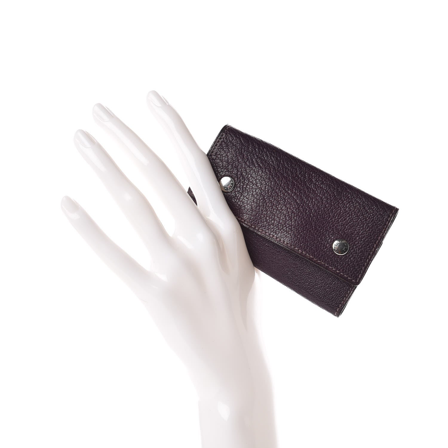 Hermes Chevre Mysore Multicles 6 Key Holder Raisin 2 of 8