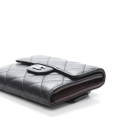 Chanel Lambskin Quilted Small Compact Wallet Black 11 of 11