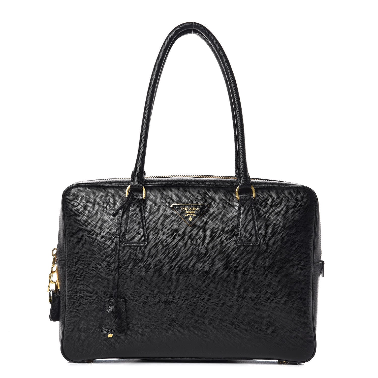 Prada Saffiano Lux Bauletto Black 1 of 9