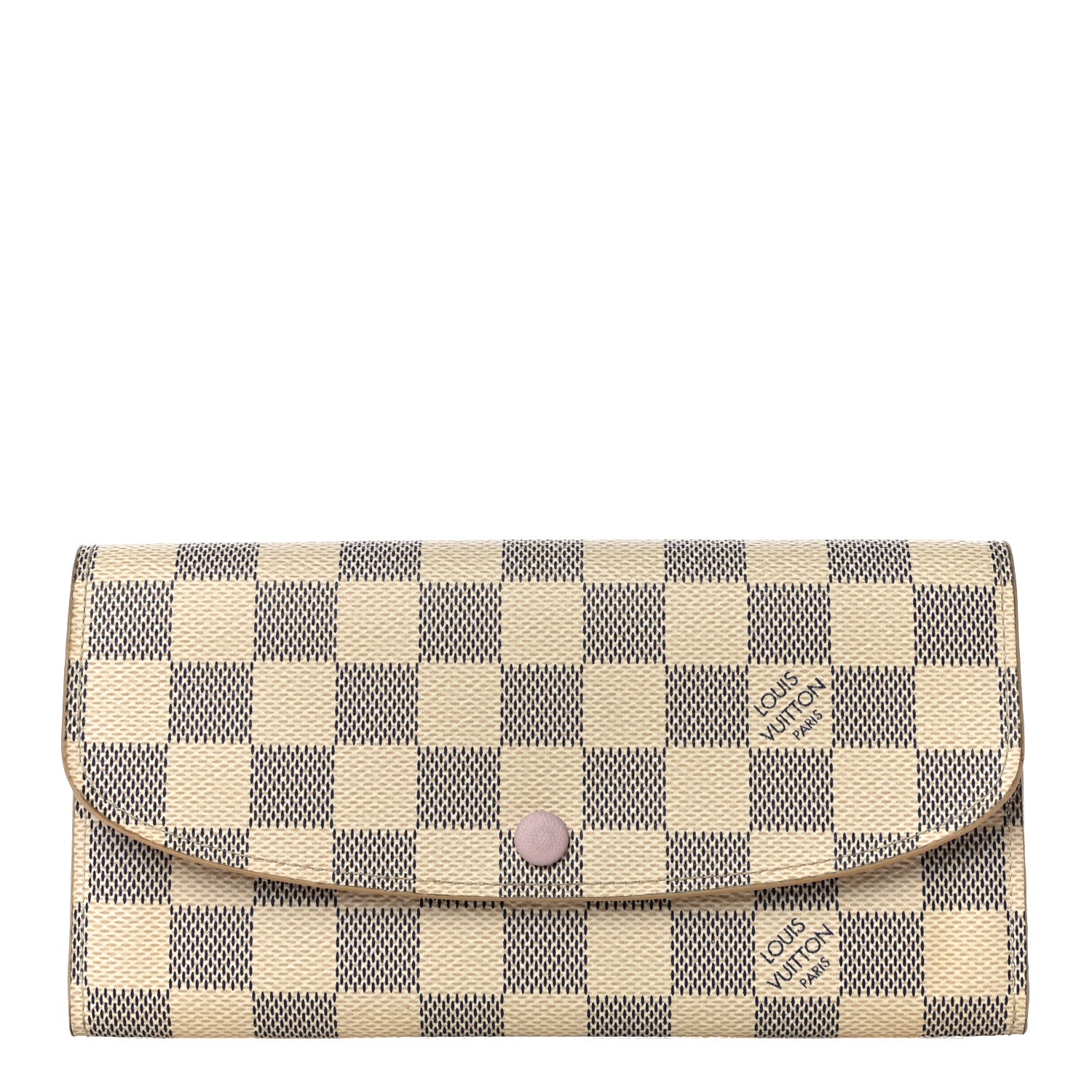 Louis Vuitton Damier Azur Emilie Wallet Rose Ballerine 1 of 10