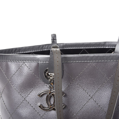Chanel Metallic Grained Calfskin Shopping Fever Tote Silver 11 of 12