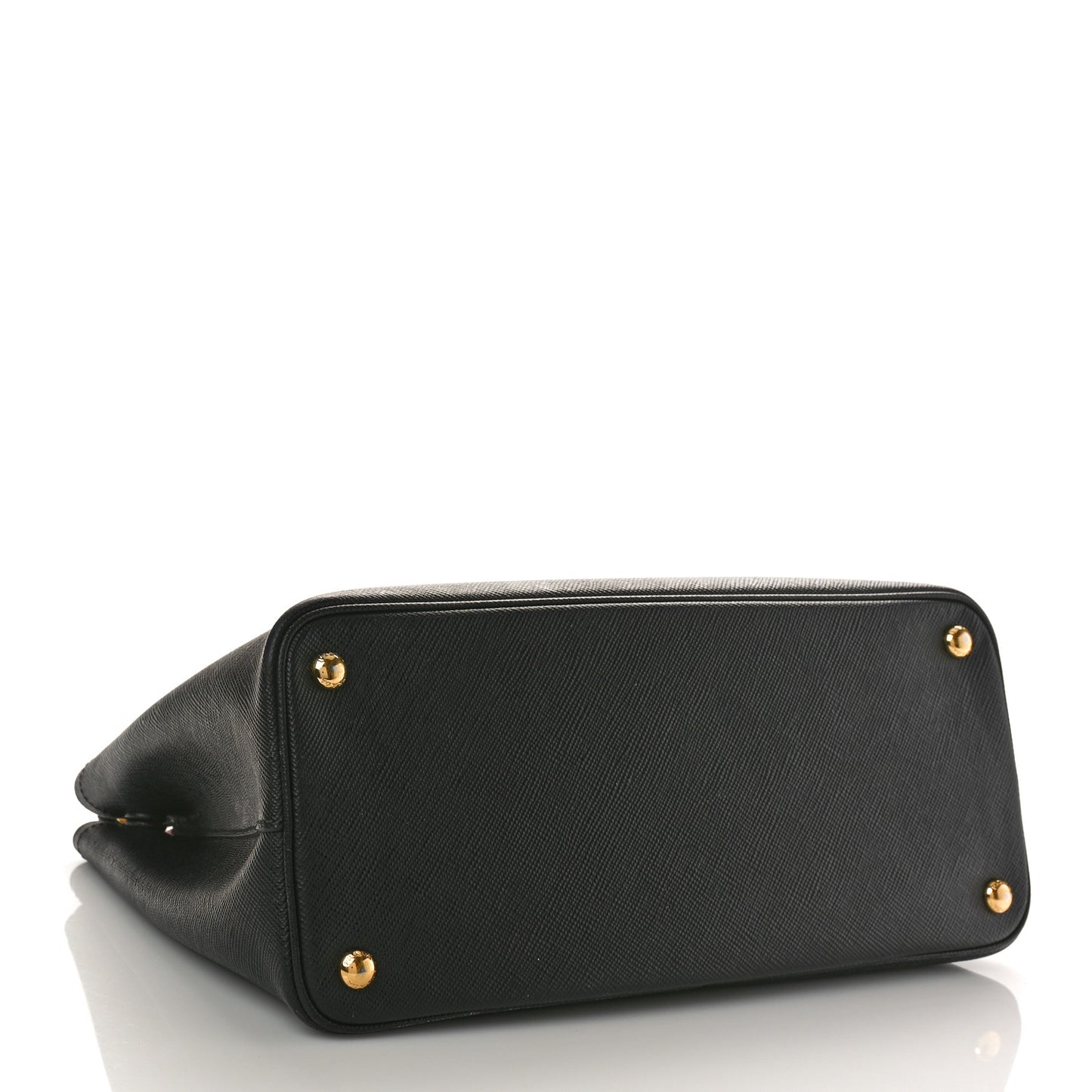 Saffiano Cuir Medium Double Bag Black Fuoco