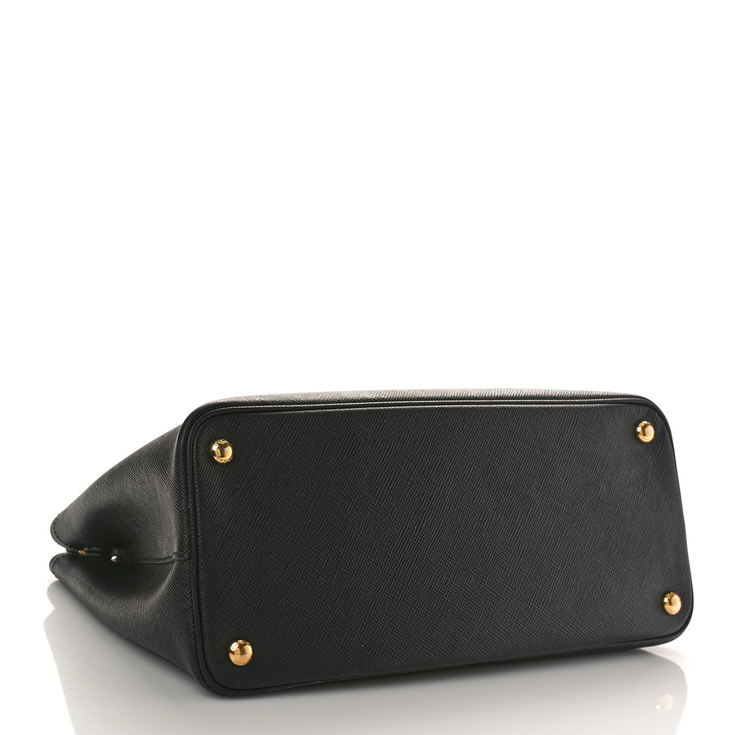 Prada Saffiano Cuir Medium Double Bag Black Fuoco 4 of 10