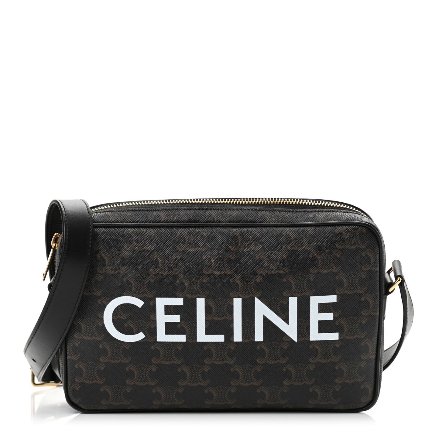 Triomphe Canvas Medium Messenger Bag Black