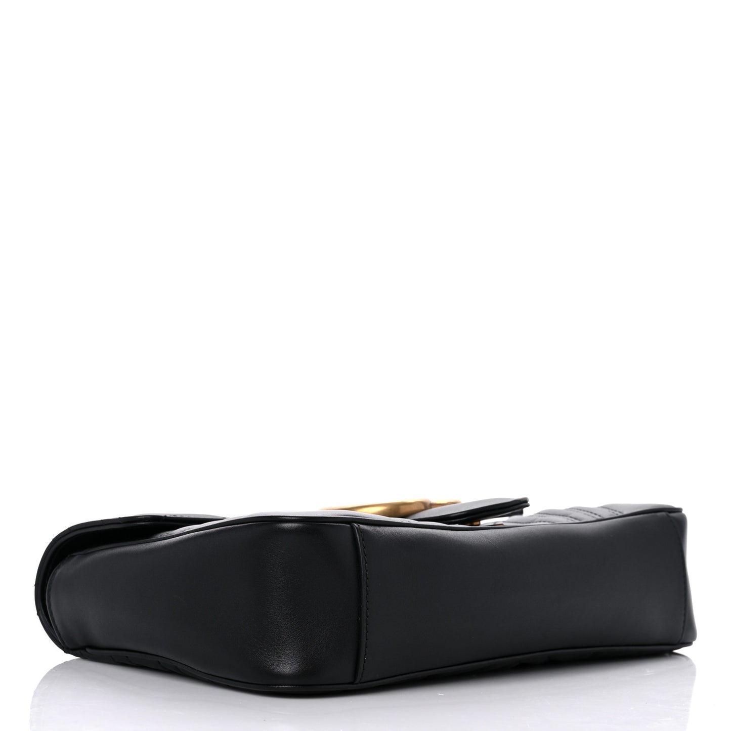 Calfskin Matelasse Medium GG Marmont Shoulder Bag Black