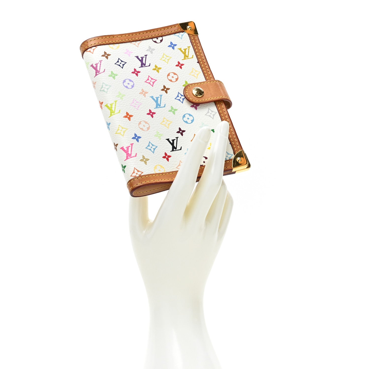 Louis Vuitton Monogram Multicolor Small Ring Agenda Cover White 2 of 11