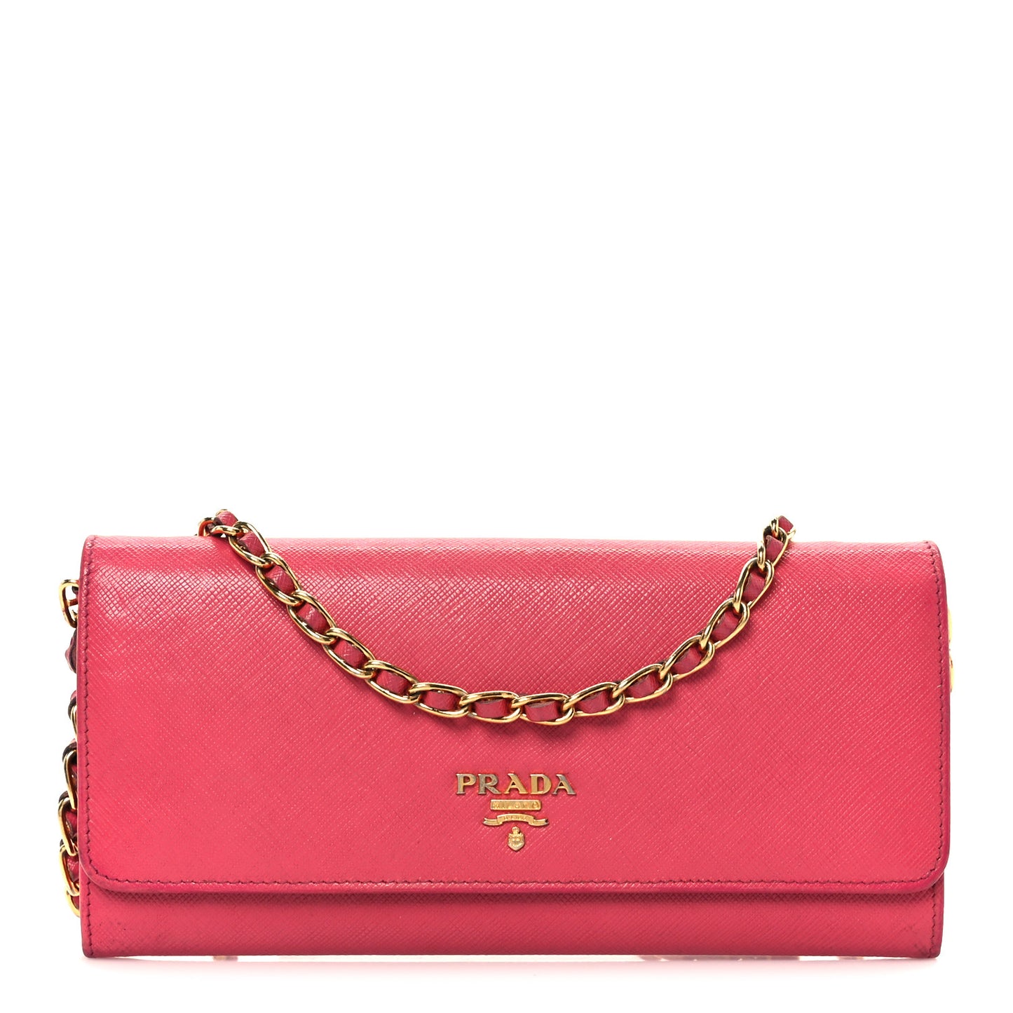 Saffiano Wallet on Chain Peonia