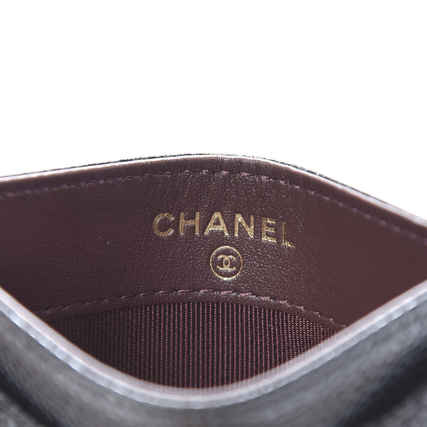 Caviar Quilted Card Holder Black