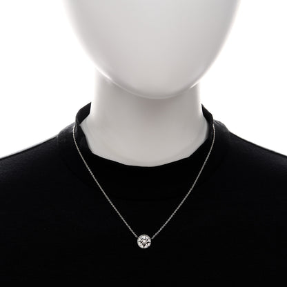 Christian Dior 18K White Gold Diamond Mother of Pearl Rose Des Vents Necklace 2 of 6