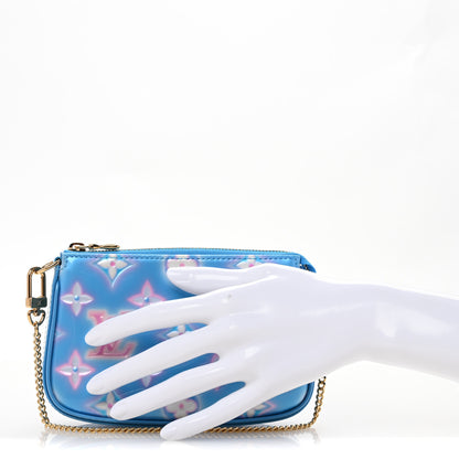 Louis Vuitton Vernis Valentine Mini Pochette Accessories Baby Blue Neon 2 of 9