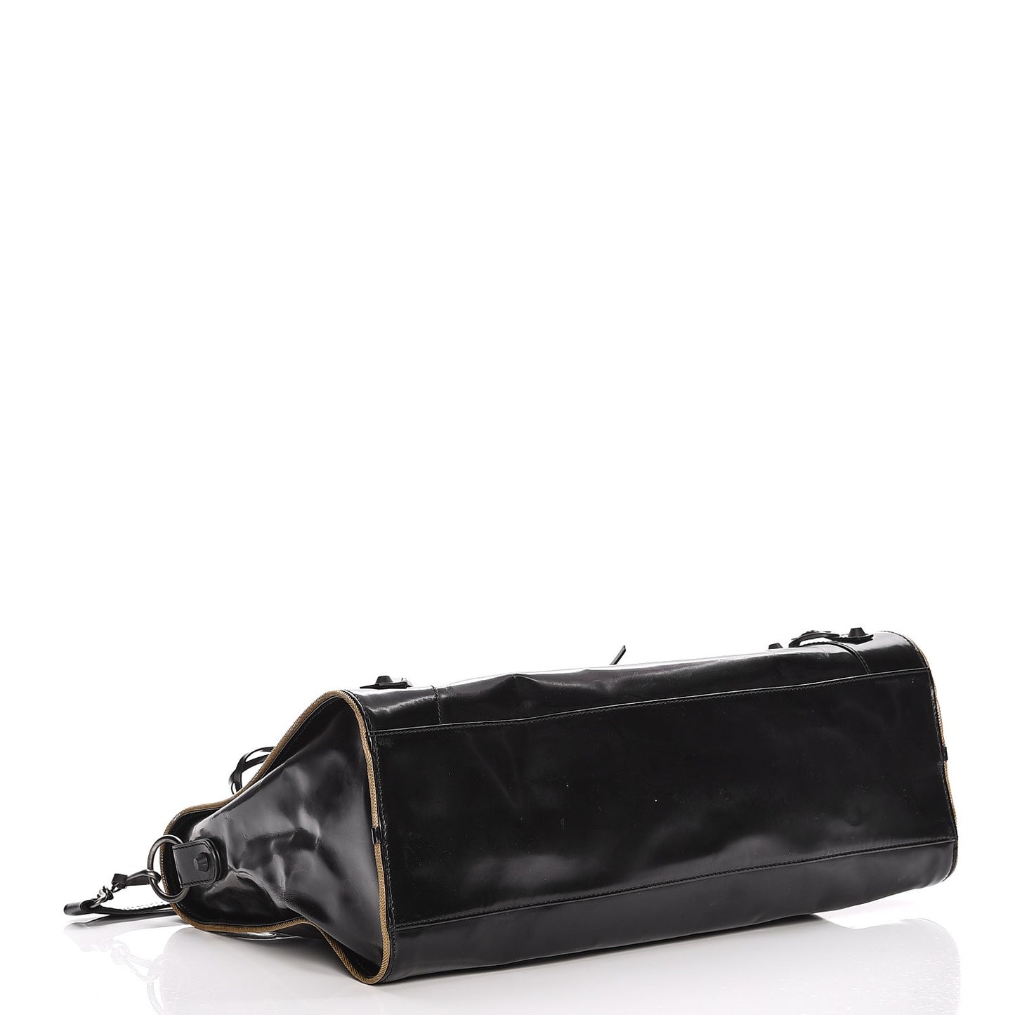 Glazed Calfskin Classic Hardware City Black