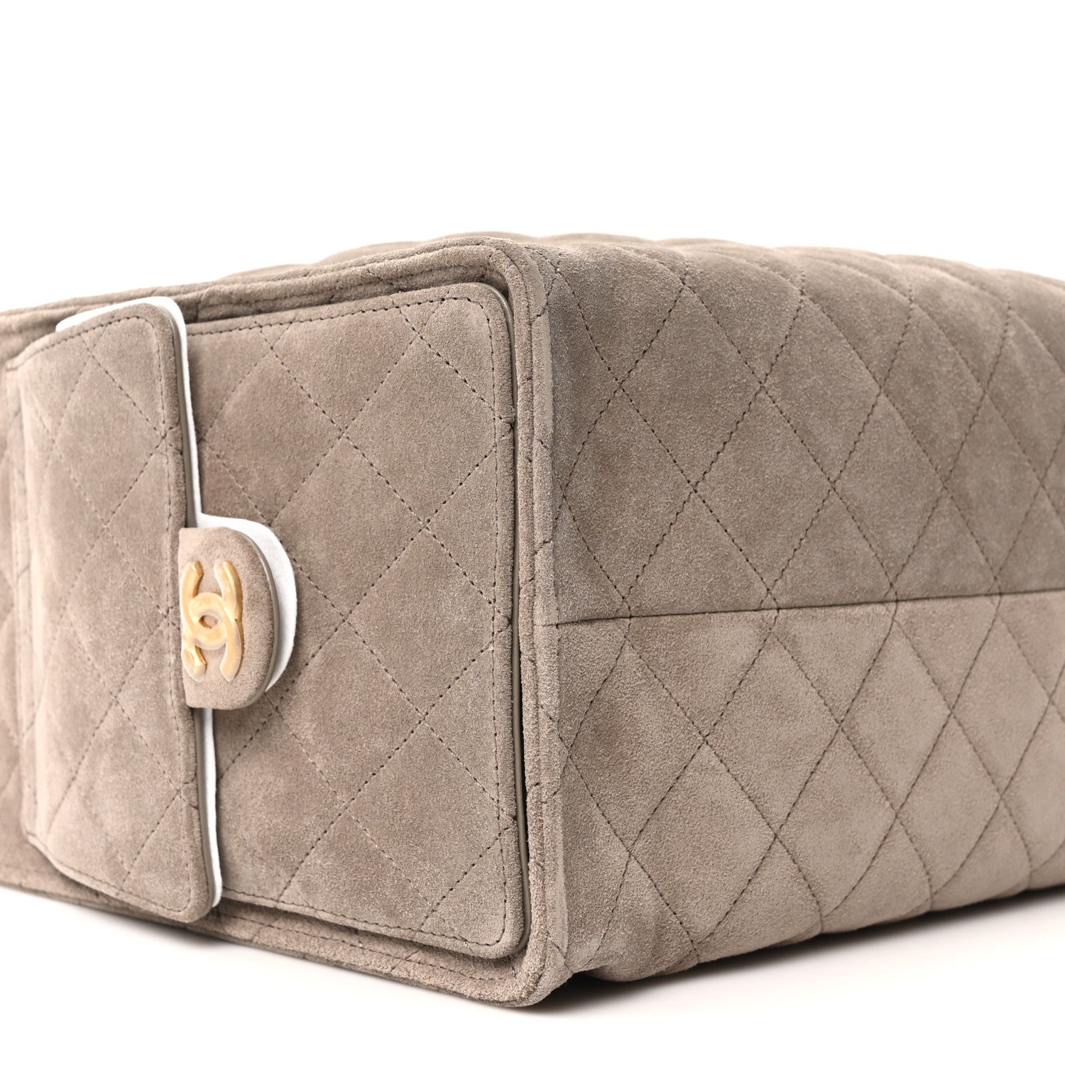Chanel Suede Quilted Medium Chanel 25 Handbag Dark Grey 9 of 11