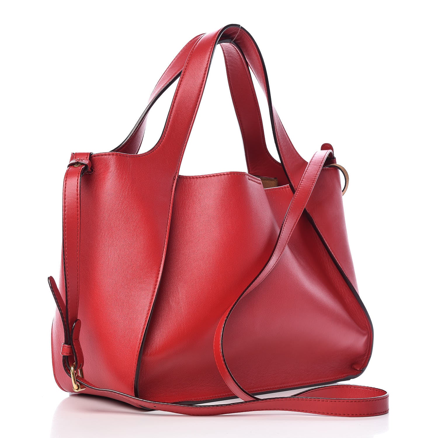 Stella McCartney Eco Alter Nappa Perforated Crossbody Tote Lover Red 4 of 16