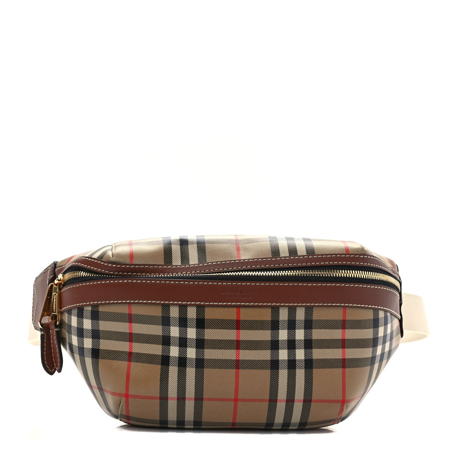 Nylon Vintage Check Medium Sonny Bum Bag Archive Beige Brown