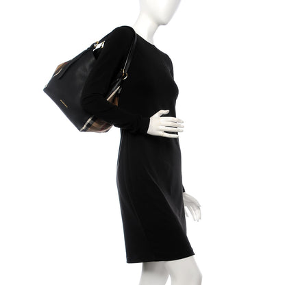 Burberry Grainy Calfskin House Check Small Canterbury Black 2 of 10