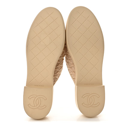 Chanel Lambskin Quilted CC Turnlock Mules 39 Light Beige 6 of 10