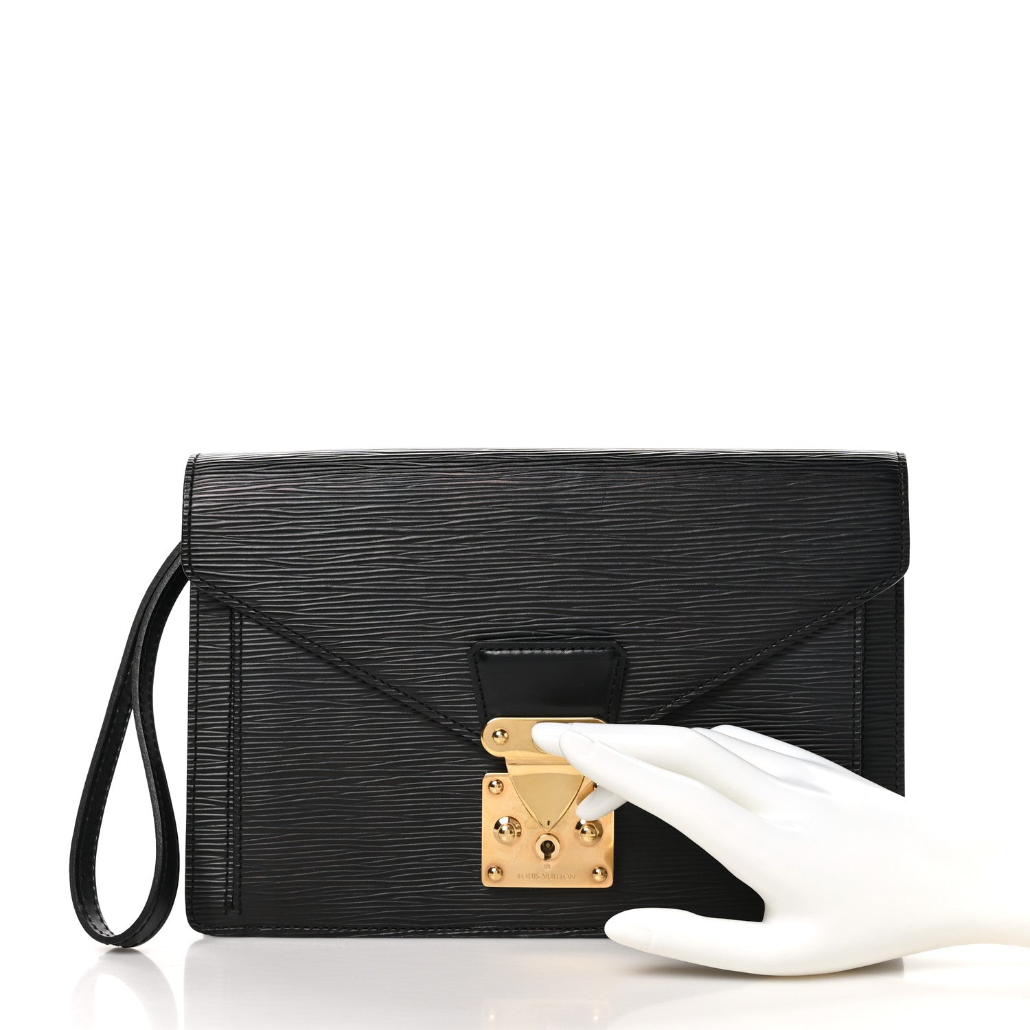 Louis Vuitton Epi Pochette Sellier Dragonne Clutch Black 2 of 10