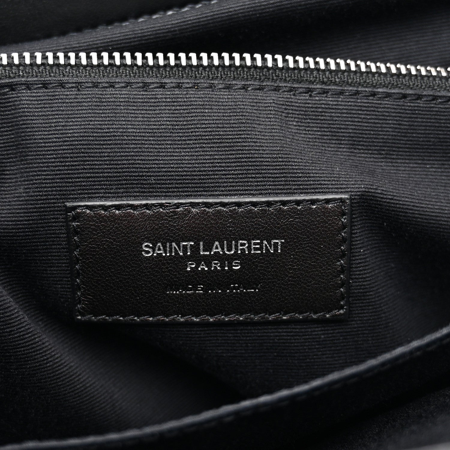Saint Laurent Calfskin Y Quilted Monogram Medium Loulou Backpack Black 6 of 10