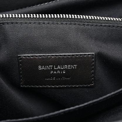 Saint Laurent Calfskin Y Quilted Monogram Medium Loulou Backpack Black 6 of 10